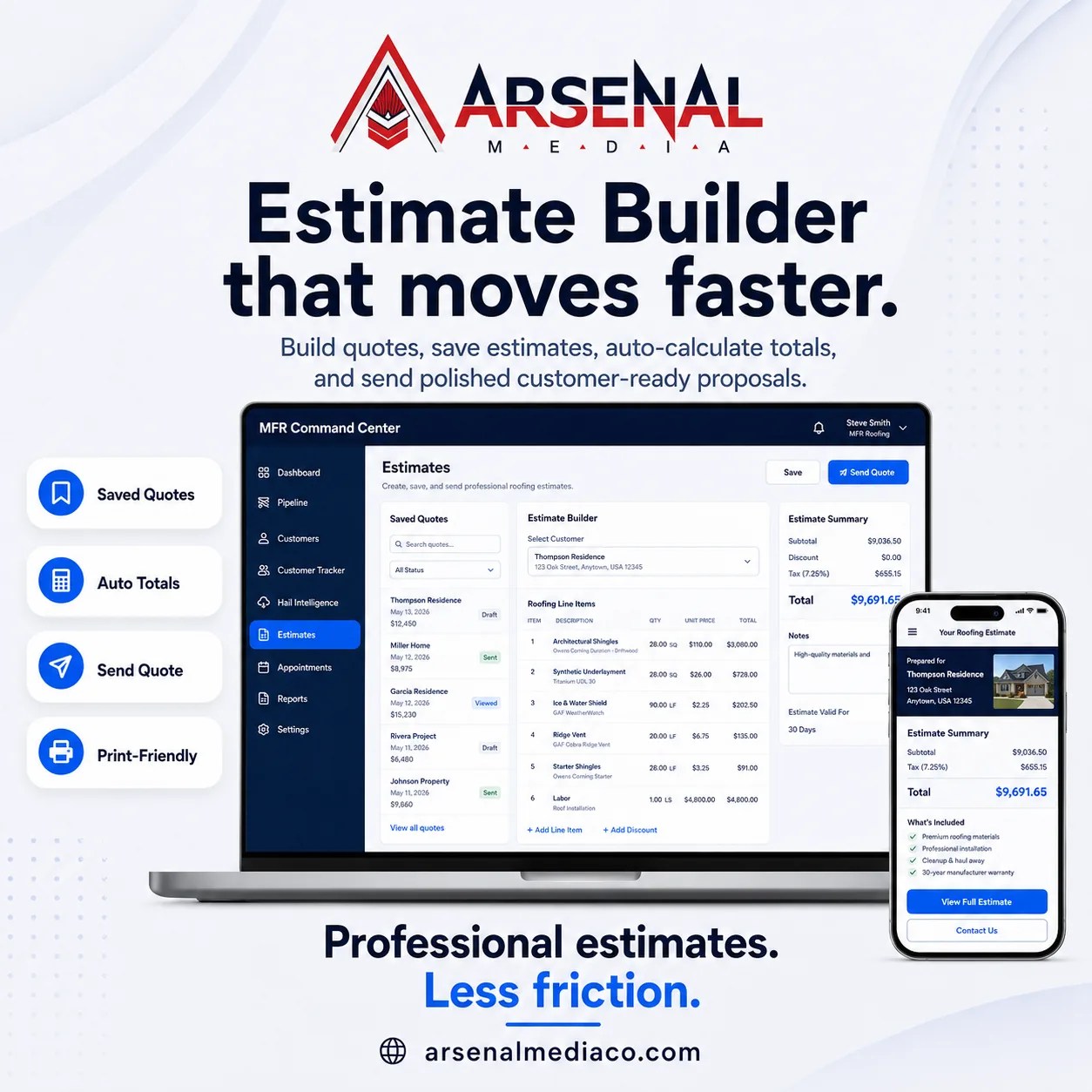 Estimate automation contractor software quote builder and pricing tool